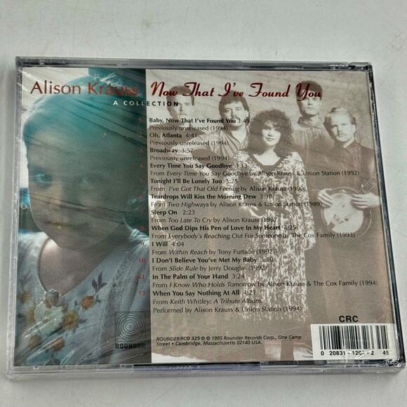 ALISON KRAUSS Now That I've Found You 1995 Rounder Compilation CD New SEALED - Picture 2 of 4
